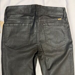 New Womens Guess Marciano 64 Coated Military Green Stretch Jeans 27